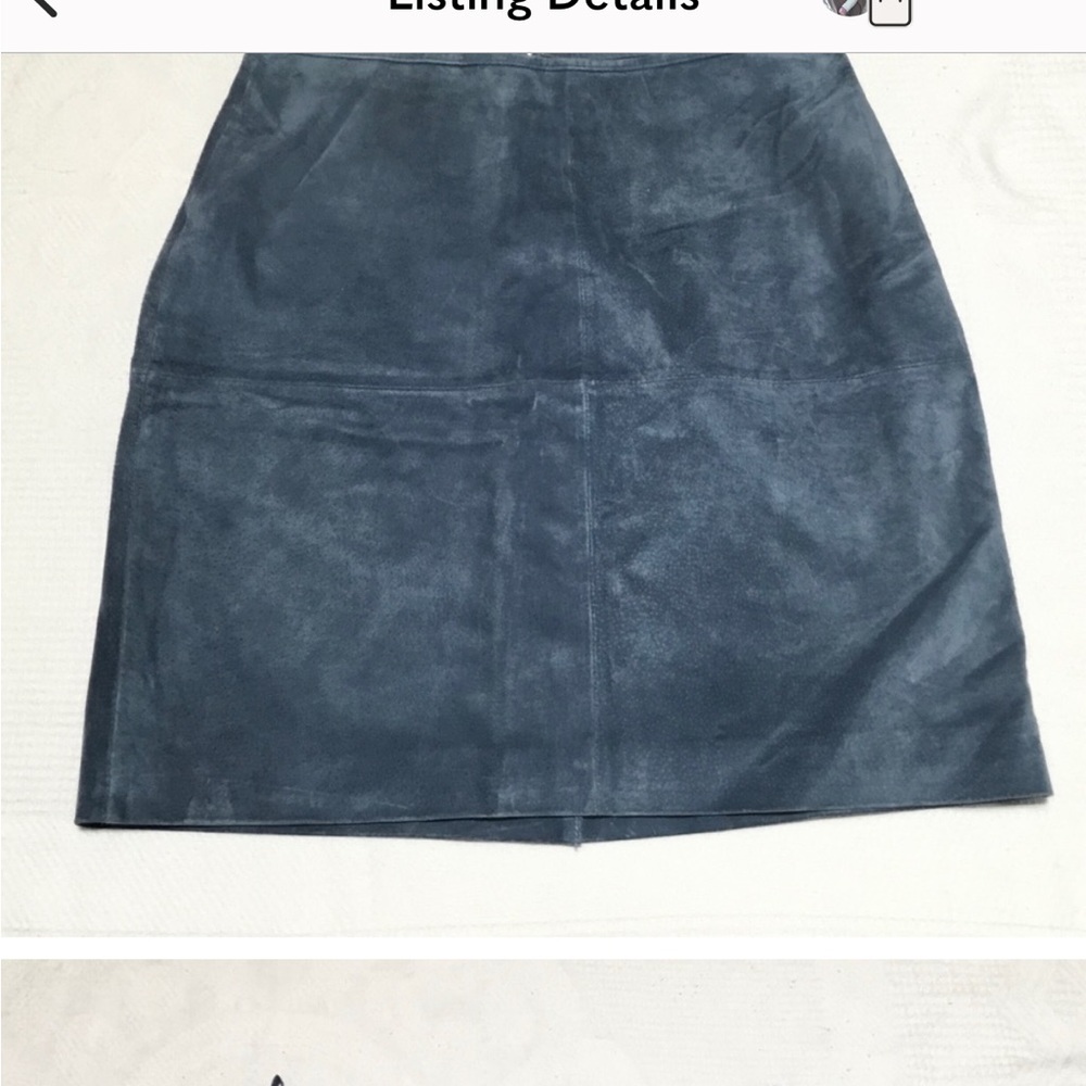 Size 12 P Genuine Leather Shell Fully Lined Skirt
